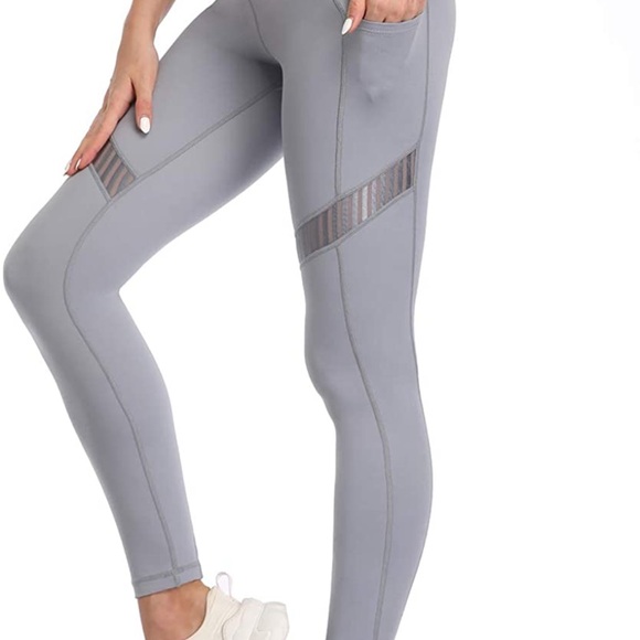 RAYPOSE Womens Yoga Running Capris Leggings Workout Pants High Waist Small - Picture 1 of 12